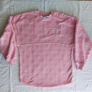Disney Spirit Jersey Oversized Slouchy Drop Shoulder Fleece Crew Sweatshirt Pink